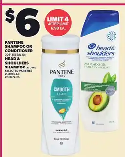 Loblaws PANTENE SHAMPOO OR CONDITIONER 370 ML OR HEAD & SHOULDERS SHAMPOO offer