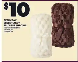 Loblaws EVERYDAY ESSENTIALS FAUX FUR THROW offer