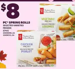 Loblaws PC SPRING ROLLS offer