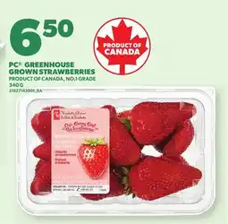 Loblaws PC GREENHOUSE GROWN STRAWBERRIES offer