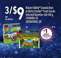 Loblaws NATURE VALLEY GRANOLA BARS OR BETTY CROCKER FRUIT SNACKS offer