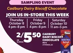 Loblaws CADBURY DAIRY BISCOFF CHOCOLATE offer