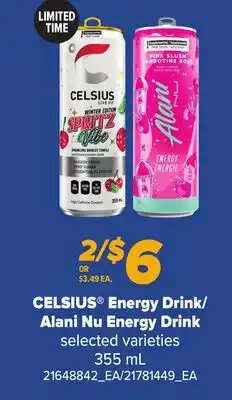 Loblaws CELSIUS ENERGY DRINK/ ALANI NU ENERGY DRINK offer
