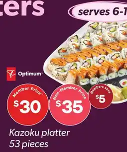 Loblaws KAZOKU PLATTER, 53 PIECES offer