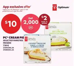 Loblaws PC CREAM PIE offer