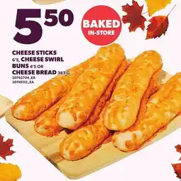 Loblaws CHEESE STICKS 6'S, CHEESE SWIRL BUNS 4'S OR CHEESE BREAD offer