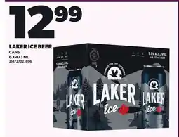 Loblaws LAKER ICE BEER CANS offer