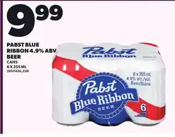 Loblaws PABST BLUE RIBBON 4.9% ABV BEER offer