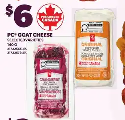 Loblaws PC GOAT CHEESE offer