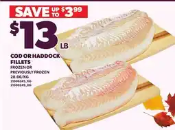 Loblaws COD OR HADDOCK FILLETS offer