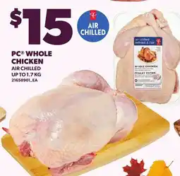 Loblaws PC WHOLE CHICKEN, UP TO offer