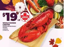 Loblaws WHOLE COOKED LOBSTER offer