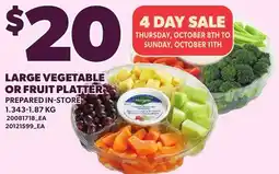 Loblaws LARGE VEGETABLE OR FRUIT PLATTER offer