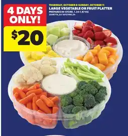 Real Canadian Superstore LARGE VEGETABLE OR FRUIT PLATTER offer