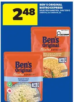 Real Canadian Superstore BEN'S ORIGINAL BISTRO EXPRESS, 240/250 G offer