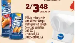 Real Canadian Superstore PILLSBURY CRESCENTS AND WIENER WRAPS, REFRIGERATED DOUGH offer