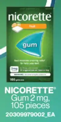Real Canadian Superstore NICORETTE GUM 2 MG, 105 PIECES offer
