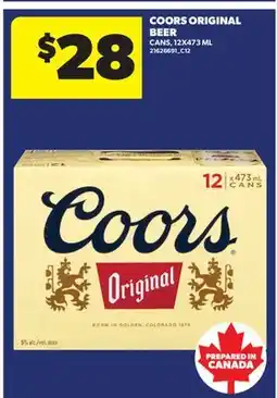 Real Canadian Superstore COORS ORIGINAL BEER offer