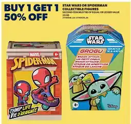 Real Canadian Superstore STAR WARS OR SPIDERMAN COLLECTIBLE FIGURES offer