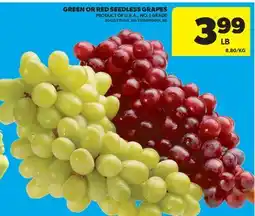 Real Canadian Superstore GREEN OR RED SEEDLESS GRAPES offer