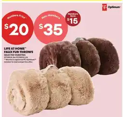 Real Canadian Superstore LIFE AT HOME FAUX FUR THROWS offer