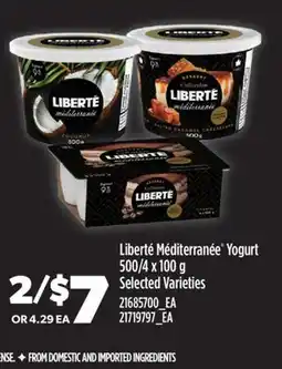 Real Canadian Superstore LIBERTÉ MÉDITERRANÉE YOGURT, 500 offer