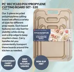 Real Canadian Superstore PC RECYCLED POLYPROPYLENE CUTTING BOARD SET offer