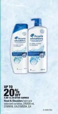 Real Canadian Superstore HEAD & SHOULDERS HAIRCARE, 370/835 ML offer