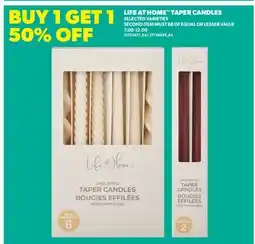 Real Canadian Superstore LIFE AT HOME TAPER CANDLES offer