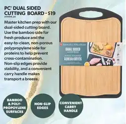 Real Canadian Superstore PC DUAL SIDED CUTTING BOARD offer