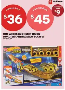 Real Canadian Superstore HOT WHEELS MONSTER TRUCK DUAL TERRAIN RACEWAY PLAYSET offer