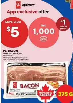 Real Canadian Superstore PC BACON offer