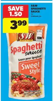 Real Canadian Superstore S&W SPAGHETTI SAUCE offer