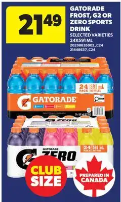 Real Canadian Superstore GATORADE FROST, G2 OR ZERO SPORTS DRINK offer