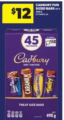 Real Canadian Superstore CADBURY FUN SIZED BARS, 45'S offer