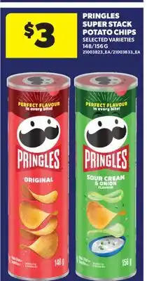 Real Canadian Superstore PRINGLES SUPER STACK POTATO CHIPS, 148/156 G offer