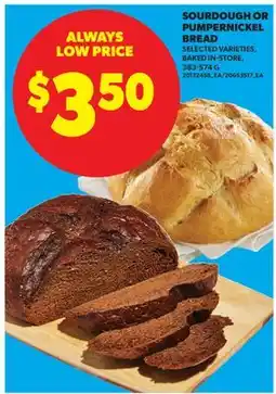 Real Canadian Superstore SOURDOUGH OR PUMPERNICKEL BREAD offer
