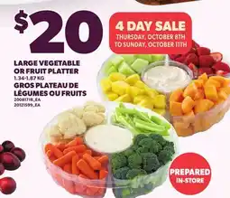 Independent City Market LARGE VEGETABLE OR FRUIT PLATTER offer
