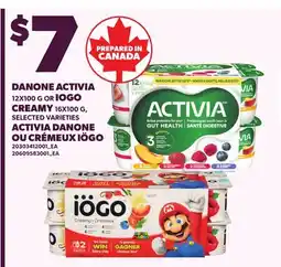 Independent City Market DANONE ACTIVIA, 12X100 G OR IOGO CREAMY, 16X100 G offer