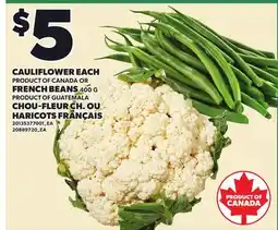 Independent City Market CAULIFLOWER, EACH OR FRENCH BEANS offer