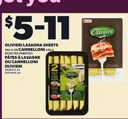 Independent City Market OLIVIERI LASAGNA SHEETS, 360 G OR CANNELLONI, 540 G offer