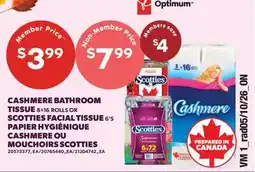 Valu-mart PAPIER HYGIÉNIQUE CASHMERE, 8=16 ROLLS OU MOUCHOIRS SCOTTIES, 6'S offer