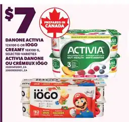 Valu-mart ACTIVIA DANONE 12X100 G OU CRÉMEUX IÖGO 16X100 G offer
