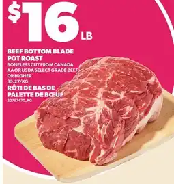 Valu-mart RÔTI DE BAS DE PALETTE DE BŒUF offer