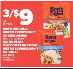 Valu-mart RIZ OU PLATS D'ACCOMPAGNEMENT BISTRO EXPRESS BEN'S ORIGINAL offer