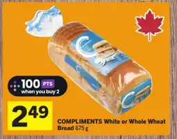 Foodland COMPLIMENTS White or Whole Wheat Bread offer