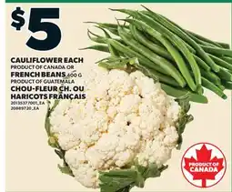 Valu-mart CHOU-FLEUR CH. OU HARICOTS FRANÇAIS offer