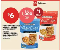 Valu-mart PRETZEL CRISPS SNACK FACTORY, 155/200 G offer