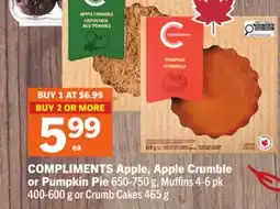 Foodland COMPLIMENTS Apple, Apple Crumble or Pumpkin Pie - Foodland Harvest offer