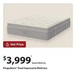Sleep Country Kingsdown Duet Impresario Mattress offer
